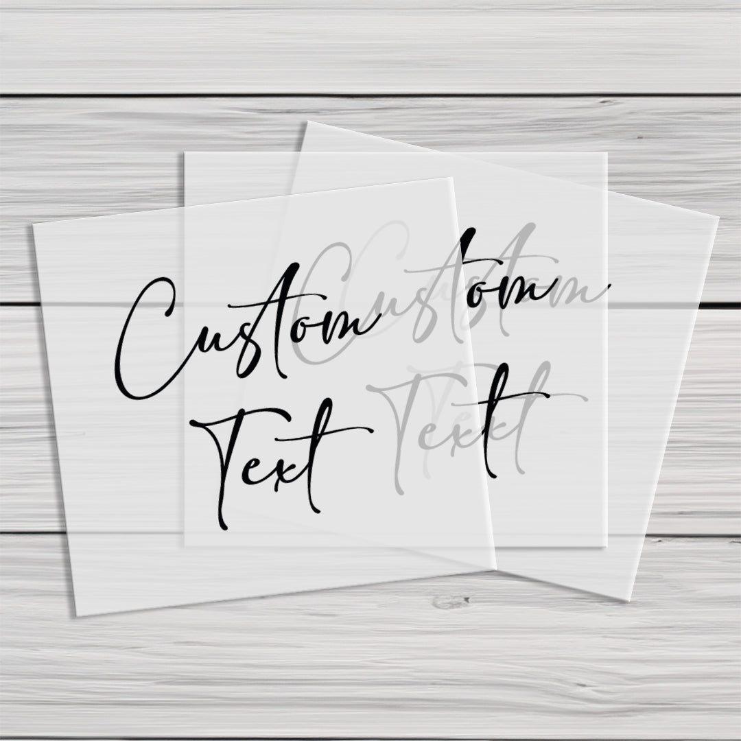 Custom Text Iron On Decal | Custom DTF Transfer, DTFValley