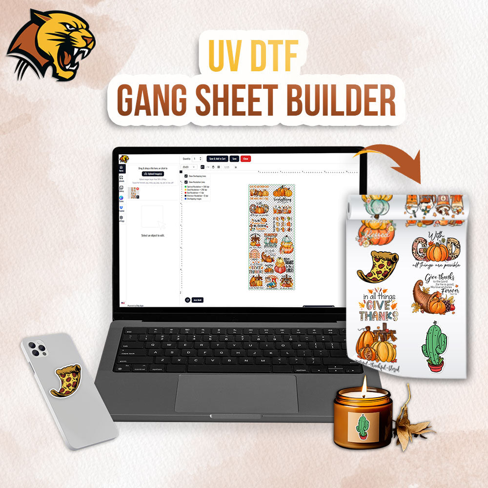 UV DTF Sticker Gang Sheet Builder