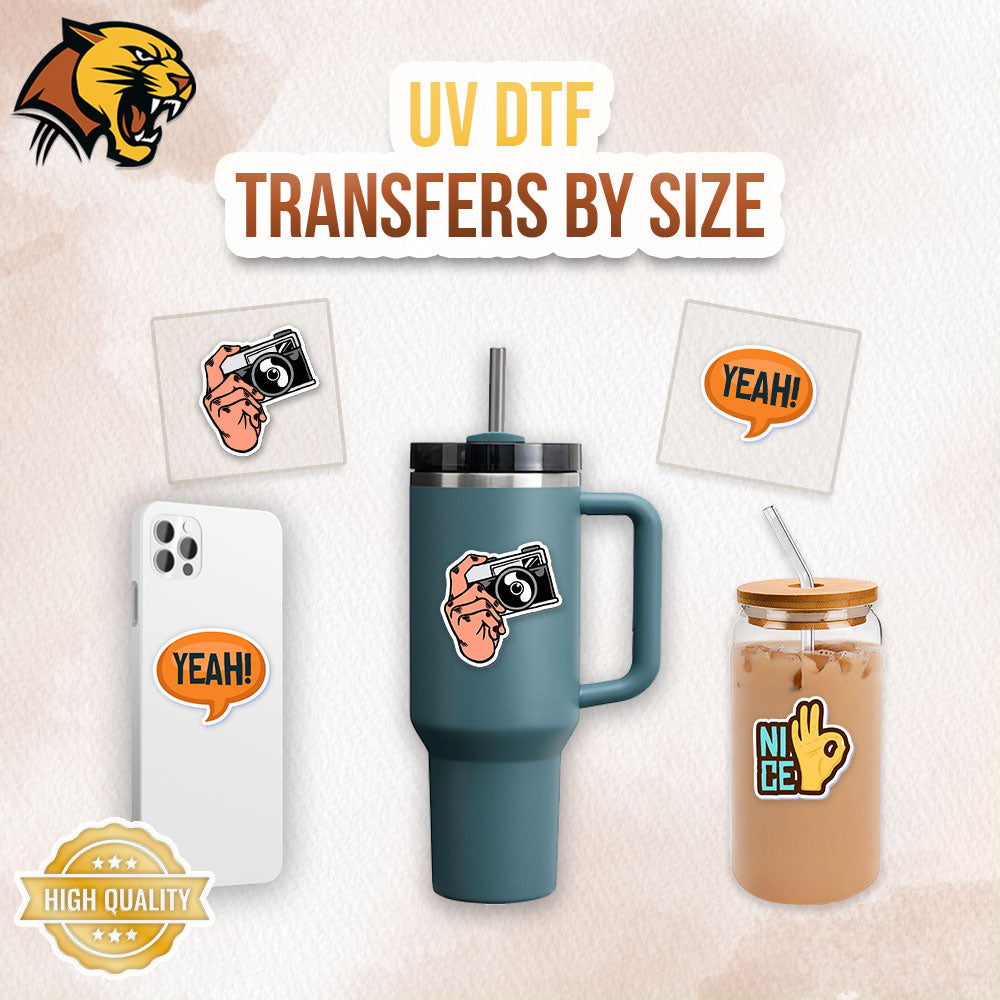 UV DTF Sticker by Size