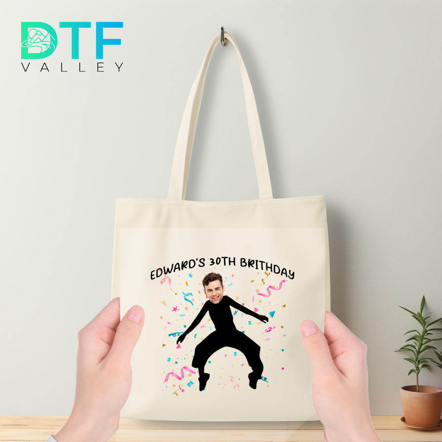 Custom Breakdance Pose Birthday DTF Heat Transfers with Name & Face