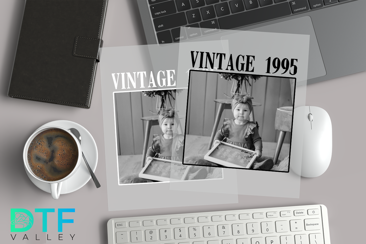 Custom Vintage Photo DTF Transfer – Personalized Year &amp; Image Design