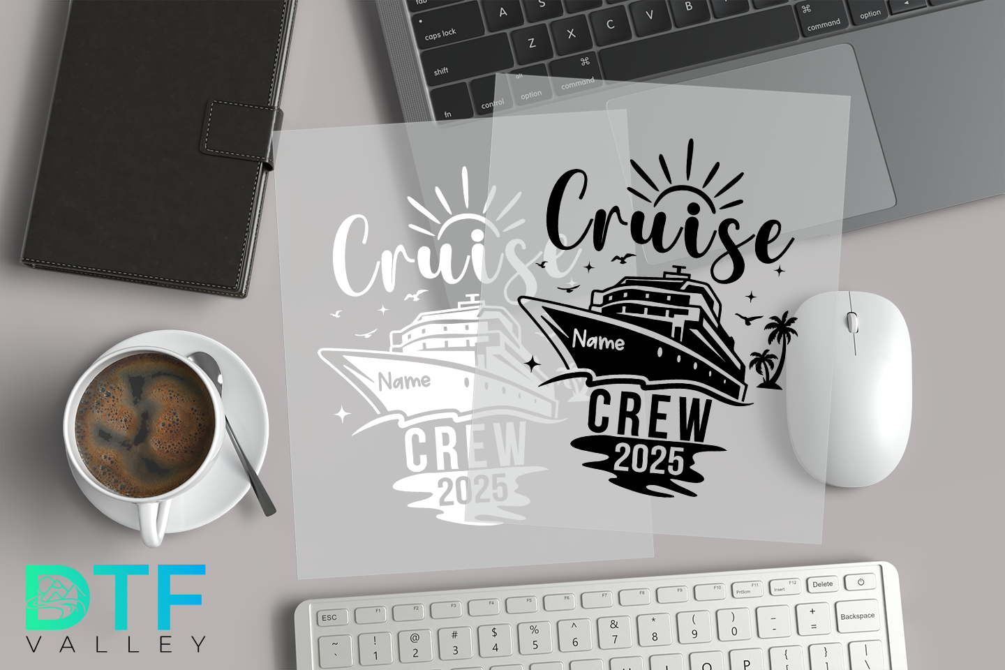 Custom Cruise Crew DTF Transfer – Personalized Ship Vacation Design