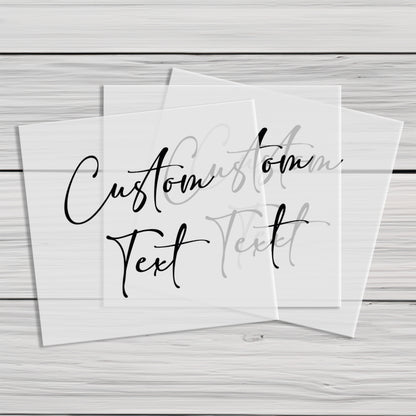 Custom Text Iron On Decal | Custom DTF Transfer, DTFValley