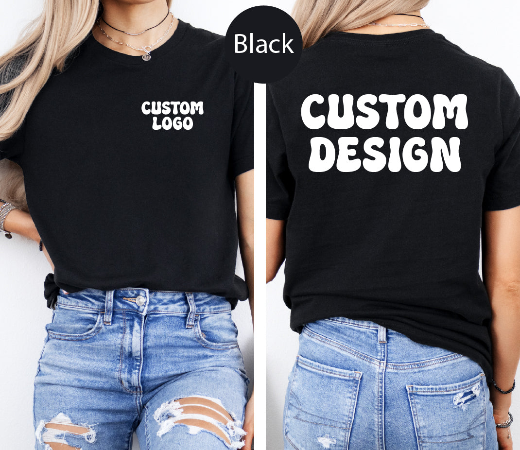 Black t-shirt with &