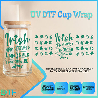 Irish Today and Tomorrow Hungover, Customizable Name Saint Patrick&
