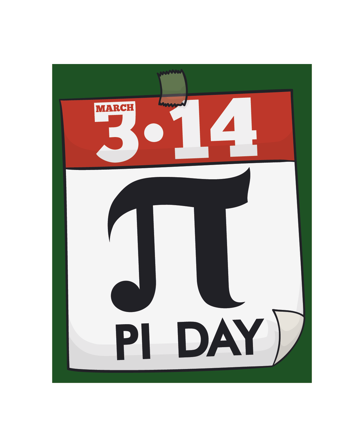 3.14 Calendar Leaf, Pi Day Design - DTF Transfer