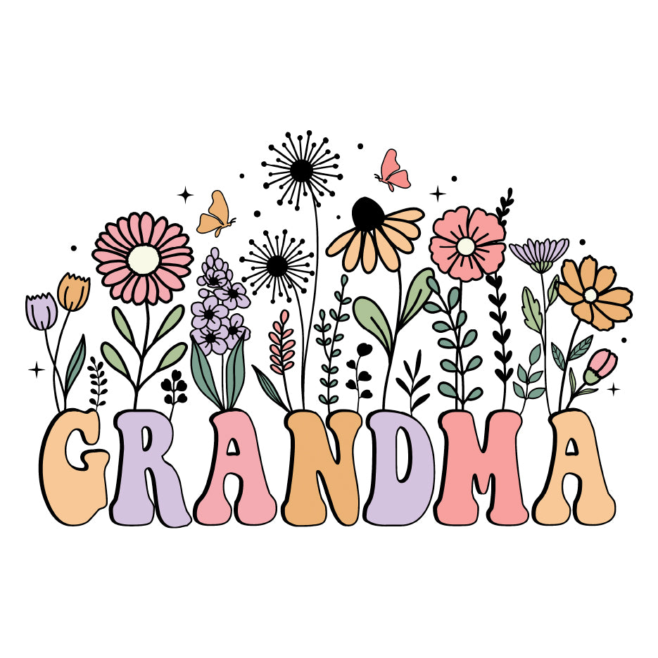 Boho Floral Grandma - DTF Transfer
