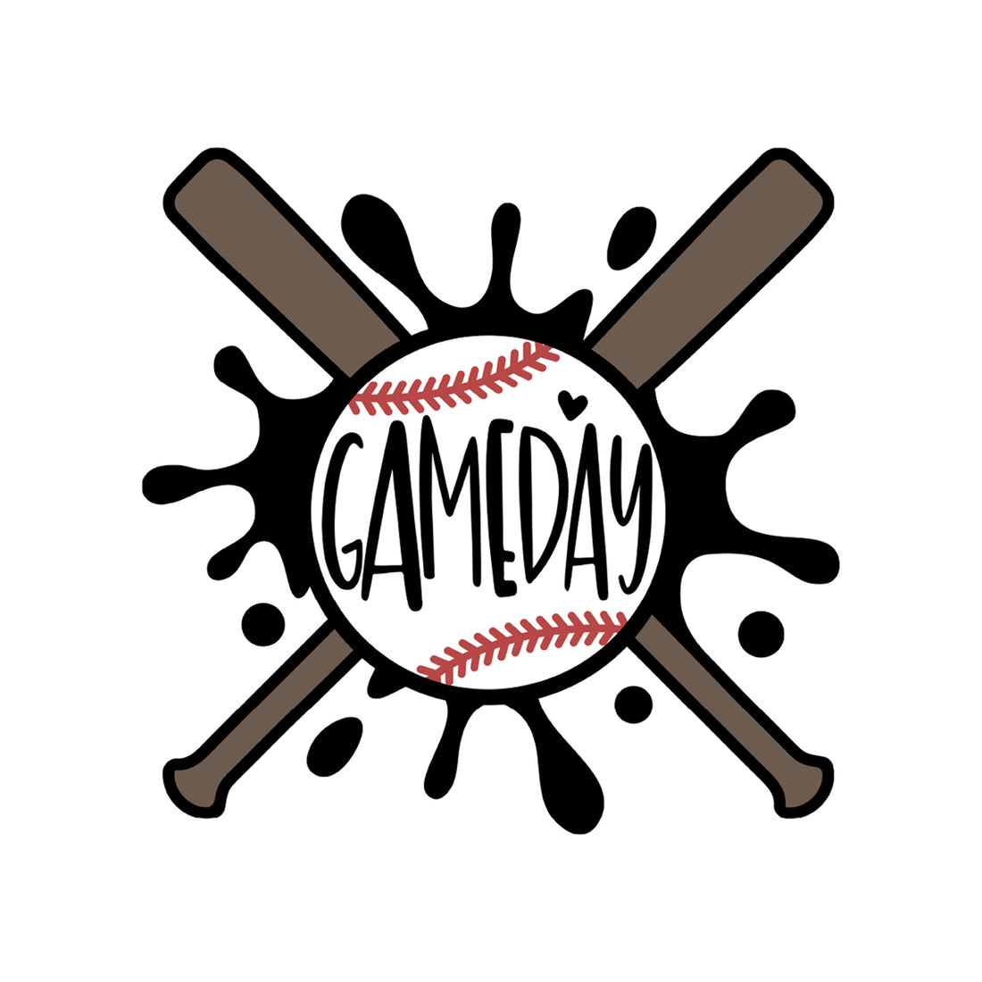 Baseball Bat Ball Game Day - DTF Transfer