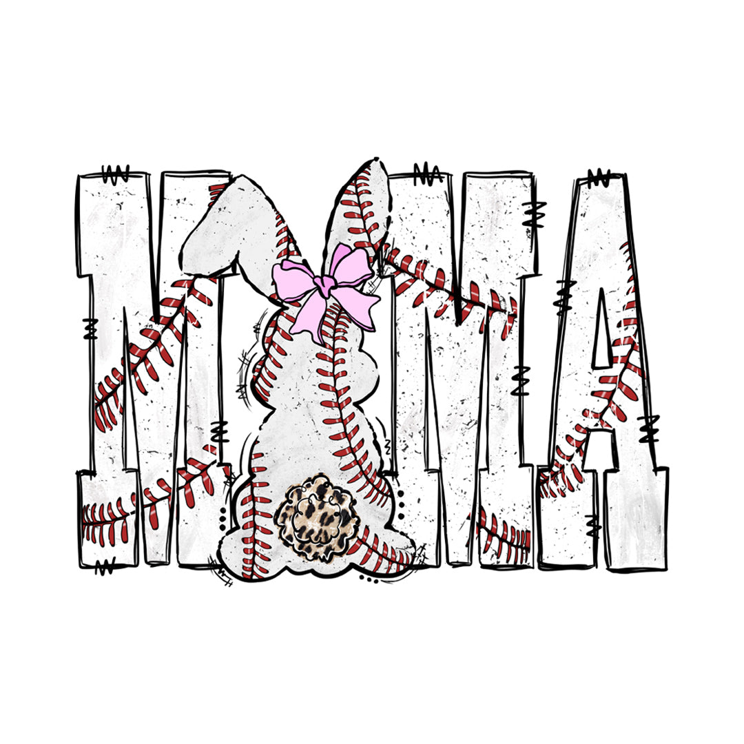 Baseball Mama Rabbit - DTF Transfer
