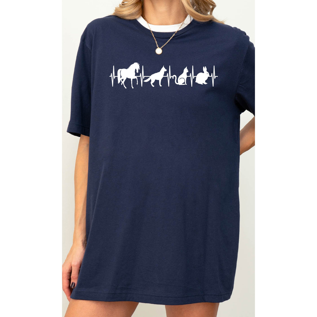 Animal Heartbeat T-Shirt: Vet Tech Gift, Dog Cat Mom Tee