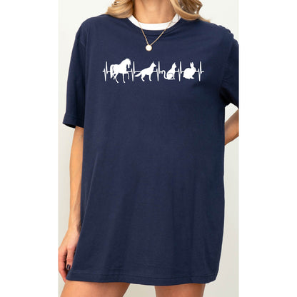 Animal Heartbeat T-Shirt: Vet Tech Gift, Dog Cat Mom Tee