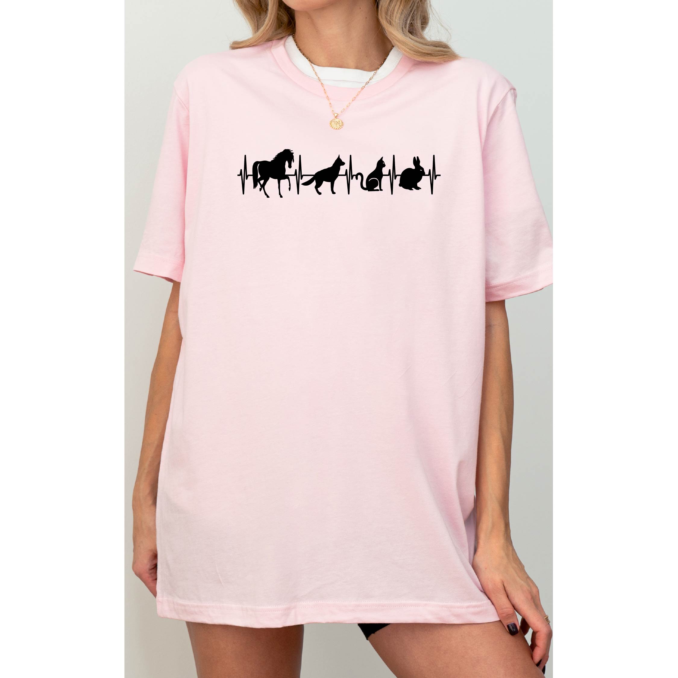 Animal Heartbeat T-Shirt: Vet Tech Gift, Dog Cat Mom Tee