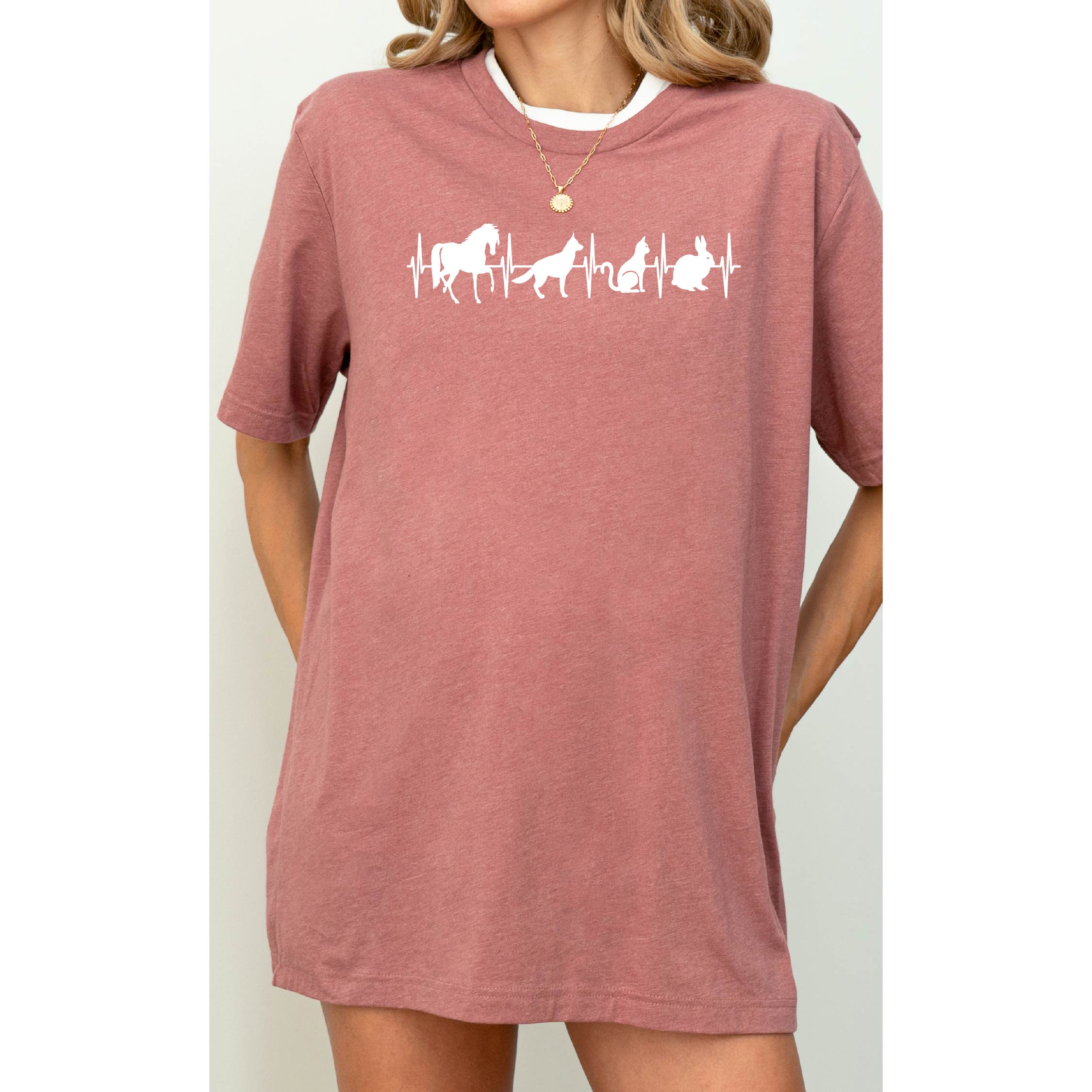 Animal Heartbeat T-Shirt: Vet Tech Gift, Dog Cat Mom Tee