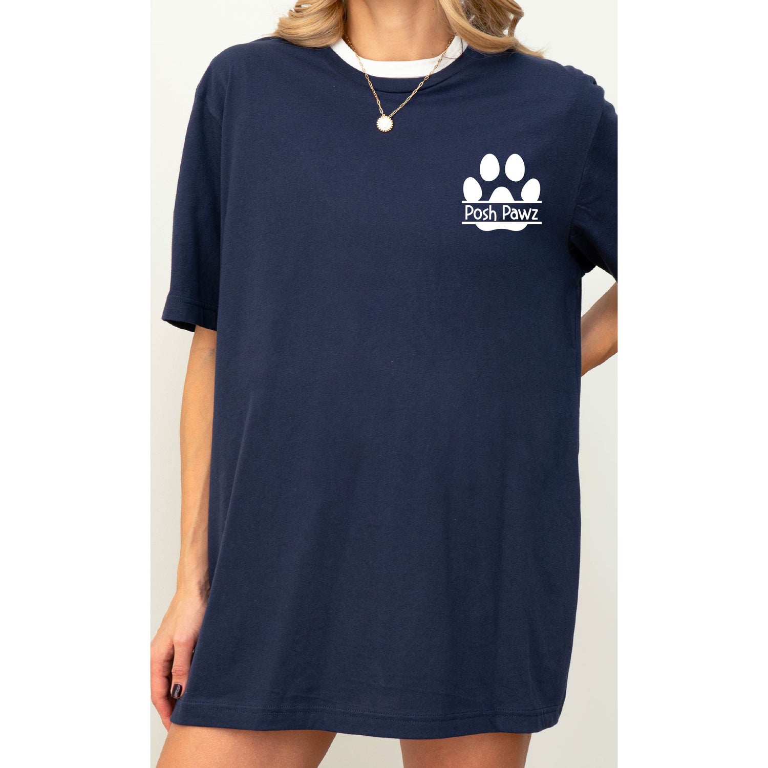 Custom Name Pawprint T-Shirt: Vet Tech Gift, Dog Cat Mom Tee