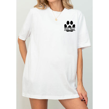 Custom Name Pawprint T-Shirt: Vet Tech Gift, Dog Cat Mom Tee