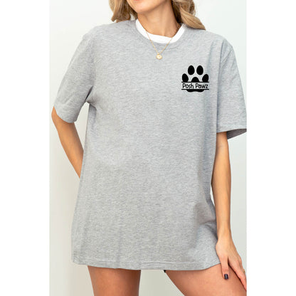 Custom Name Pawprint T-Shirt: Vet Tech Gift, Dog Cat Mom Tee