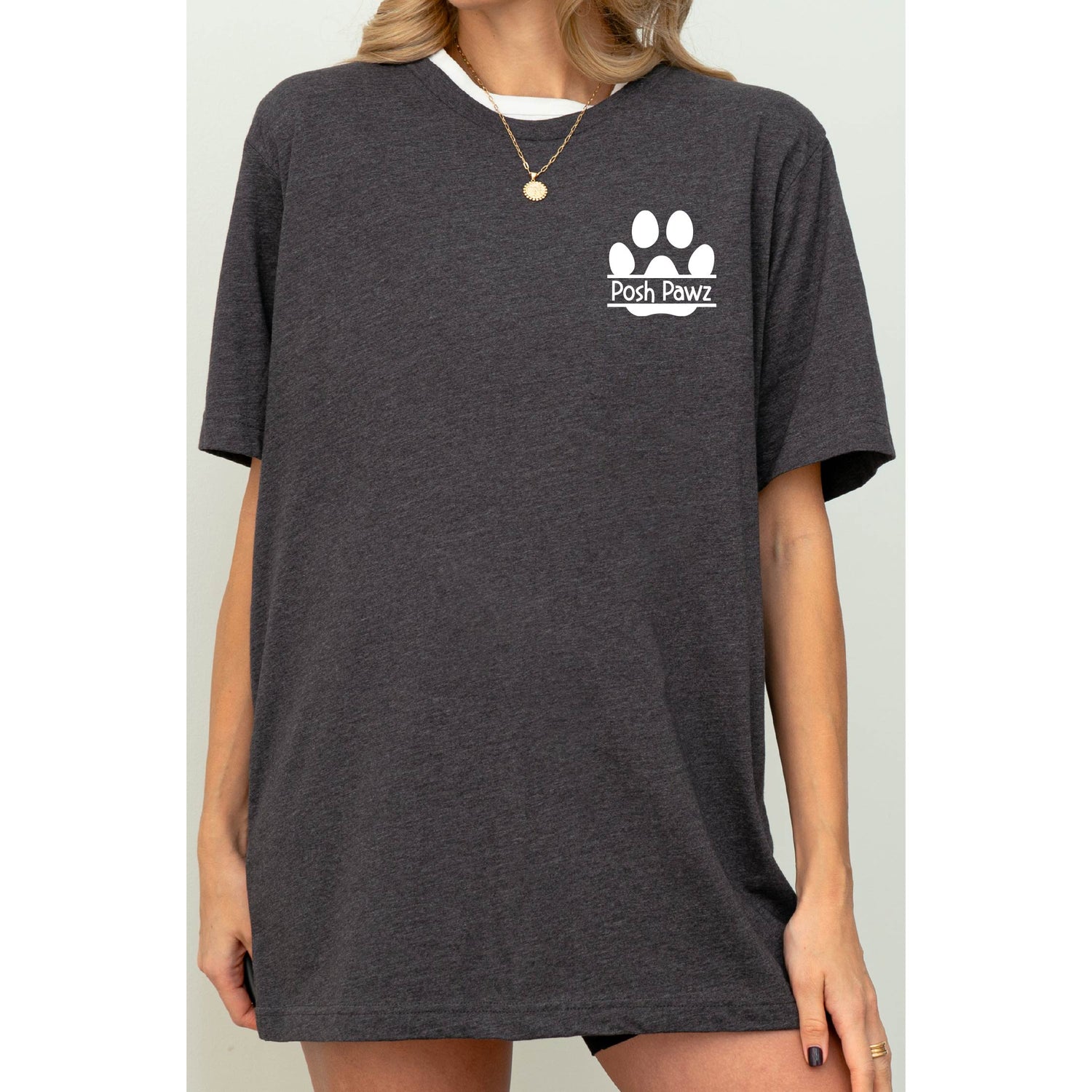 Custom Name Pawprint T-Shirt: Vet Tech Gift, Dog Cat Mom Tee