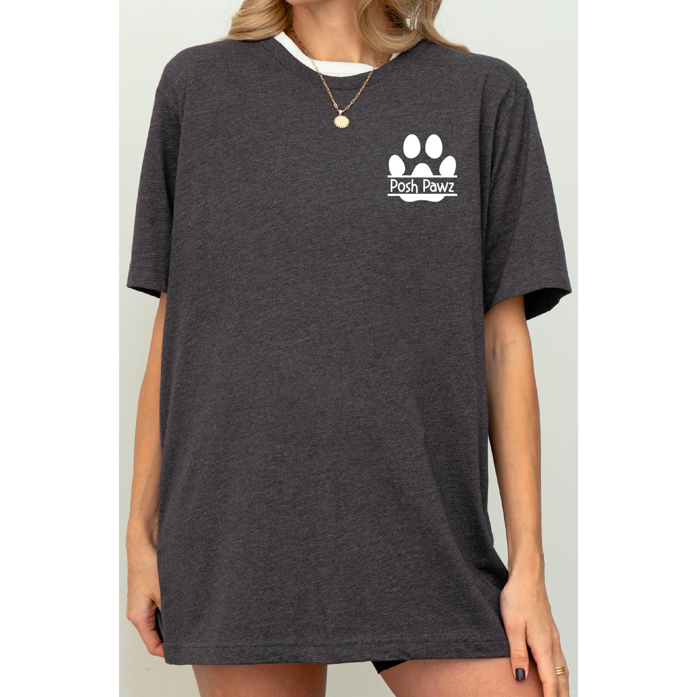 Custom Name Pawprint T-Shirt: Vet Tech Gift, Dog Cat Mom Tee