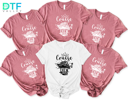 Custom Cruise Crew DTF Transfer – Personalized Ship Vacation Design
