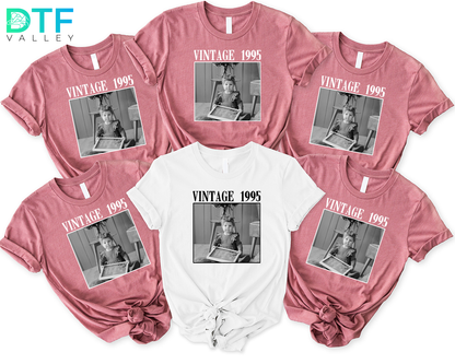 Custom Vintage Photo DTF Transfer – Personalized Year &amp; Image Design