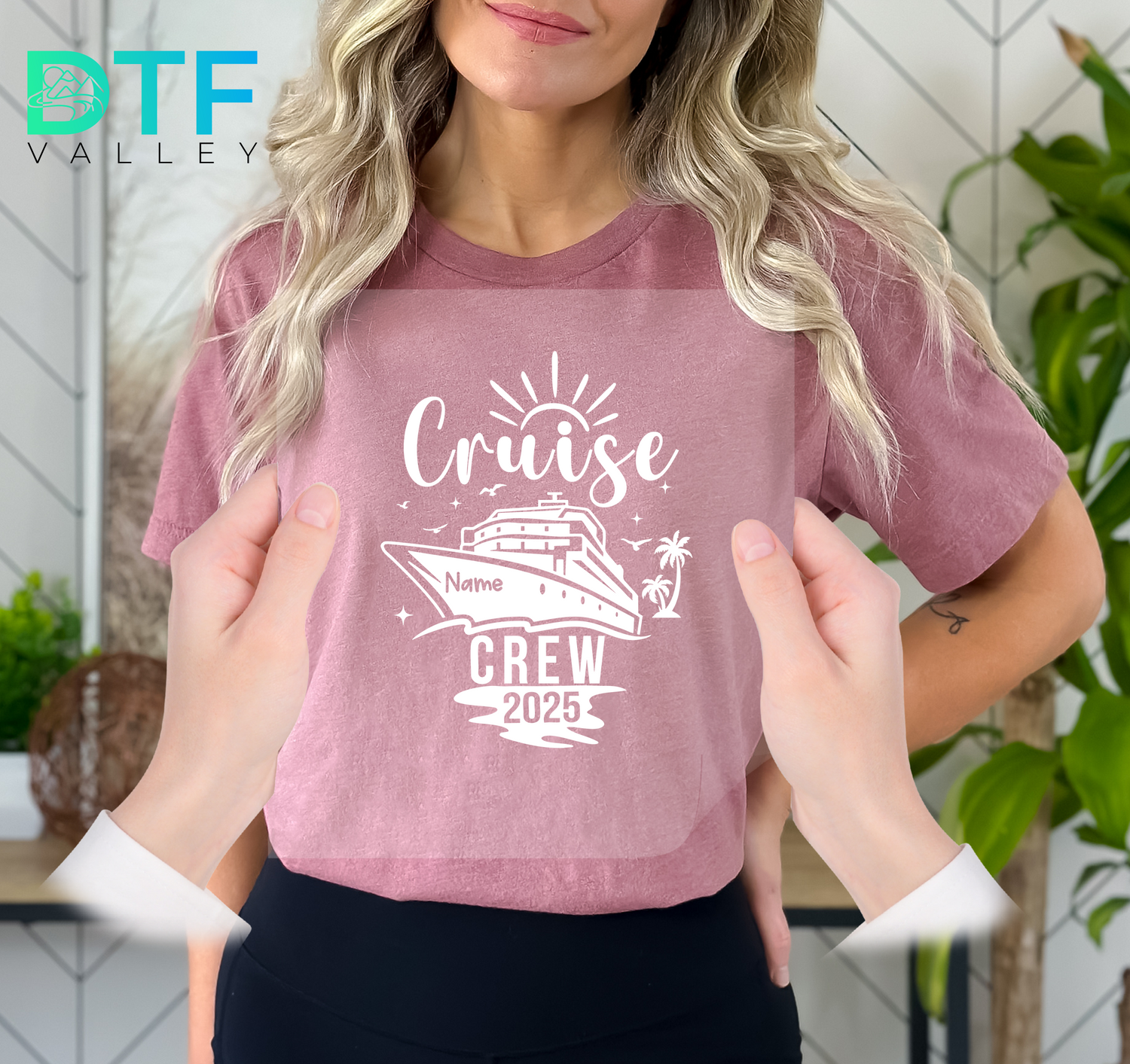 Custom Cruise Crew DTF Transfer – Personalized Ship Vacation Design