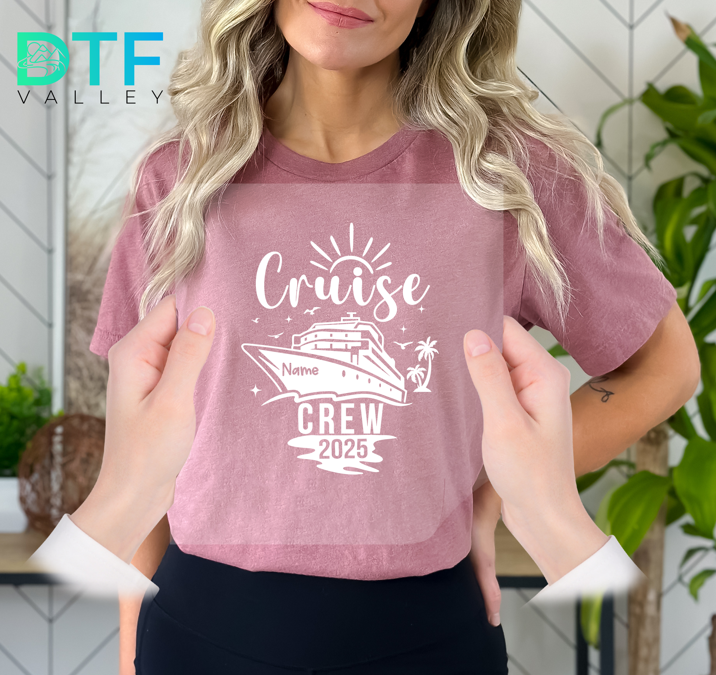 Custom Cruise Crew DTF Transfer – Personalized Ship Vacation Design