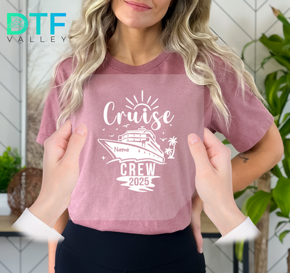 Custom Cruise Crew DTF Transfer – Personalized Ship Vacation Design