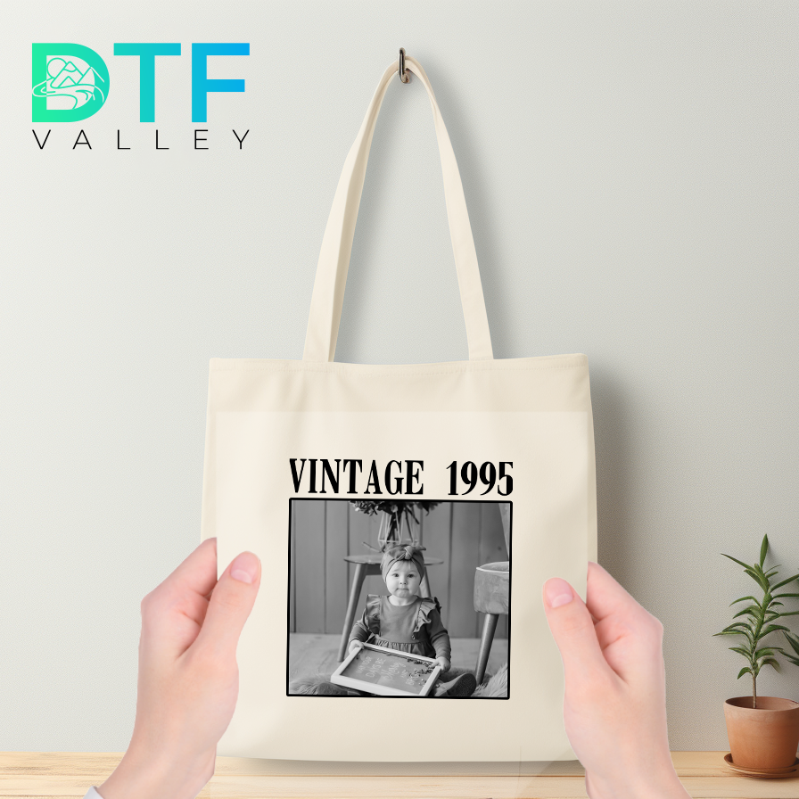 Custom Vintage Photo DTF Transfer – Personalized Year &amp; Image Design