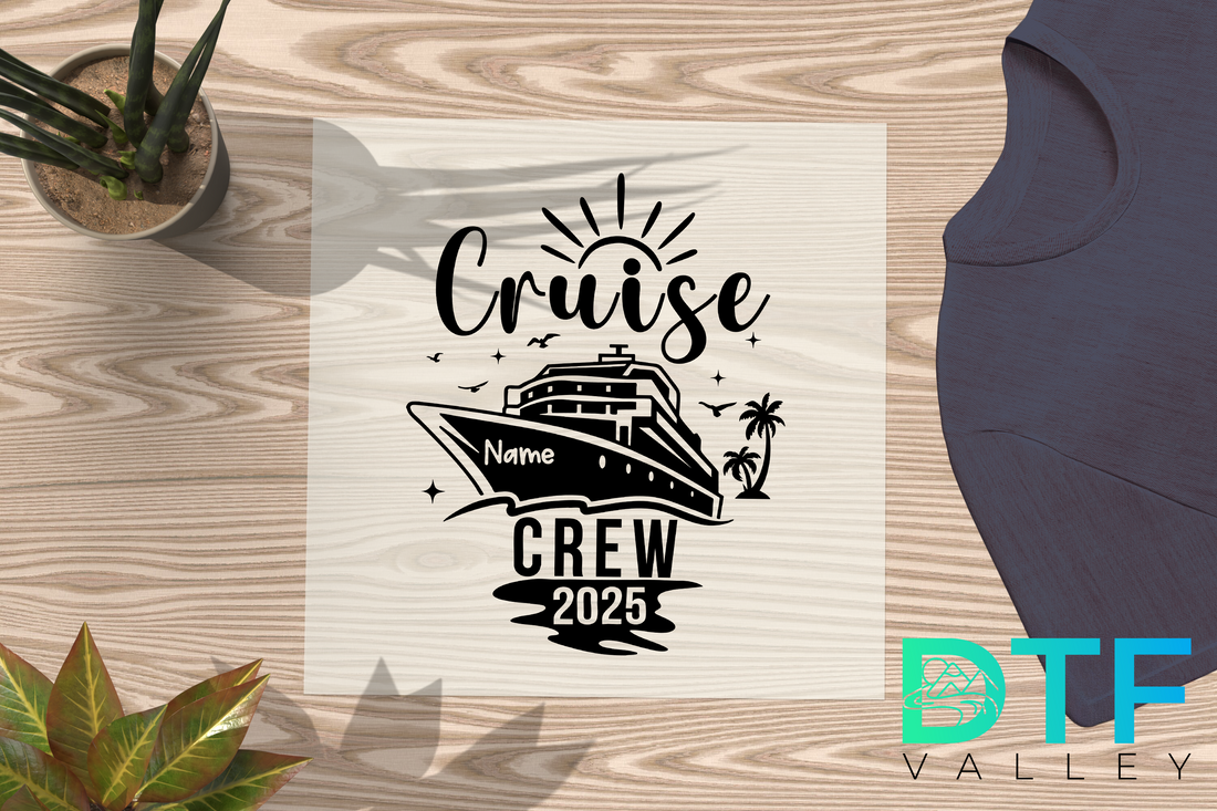 Custom Cruise Crew DTF Transfer – Personalized Ship Vacation Design